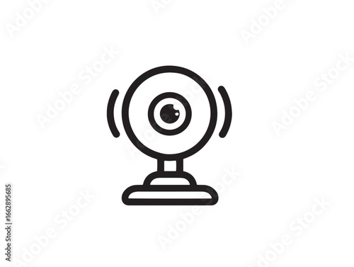 Modern Wireless Security Camera Icon Illustration with Sleek Minimal Design