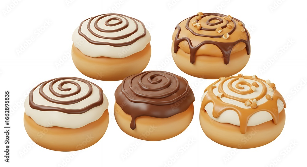 Fototapeta premium Variety of small donuts