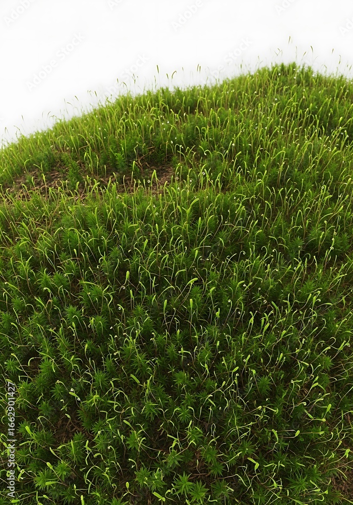 Obraz premium Verdant expanse of flourishing moss, offering a vibrant, textural display and evoking feelings of natural serenity and