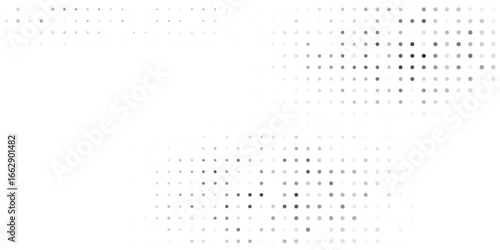 Modern halftone gradient texture. Vanishing polka dot background. Repeating dots gradation abstract