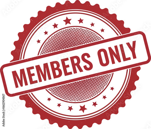 Members only stamp exclusive access seal