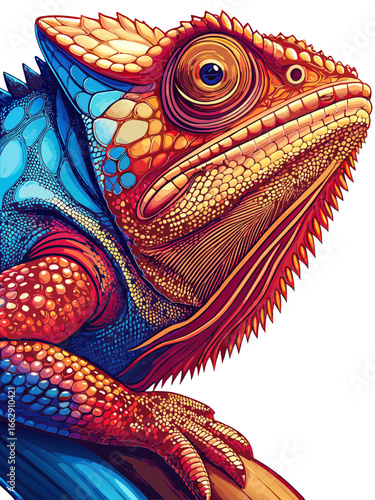 un camaleonte multicolore 02