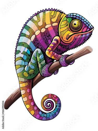 un camaleonte multicolore 03