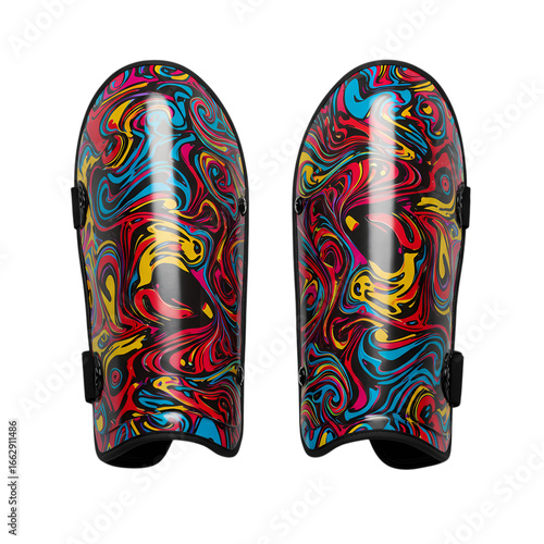 Vibrant Colorful Soccer Shin Guards: Protective & Stylish Leg Protection