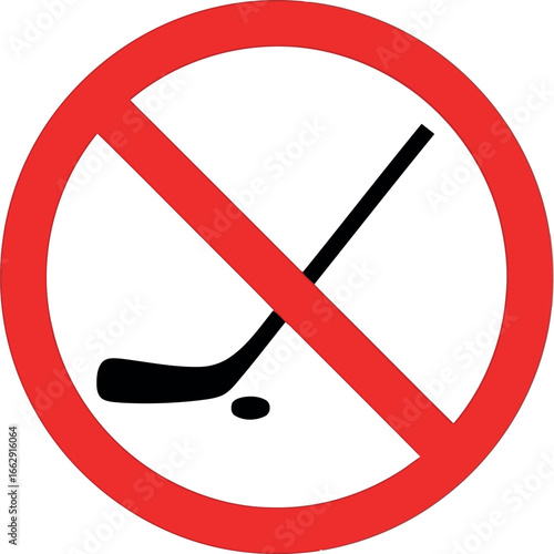 No hockey allowed sign