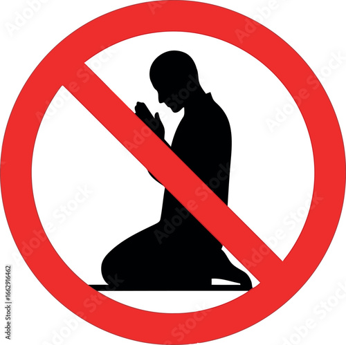 No prayer sign silhouette