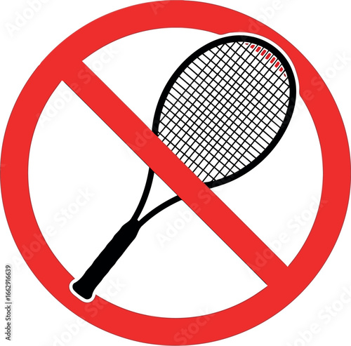 No tennis allowed sign