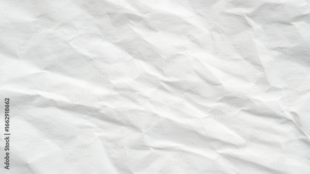 Fototapeta premium Abstract white crumpled and creased recycle paper texture background