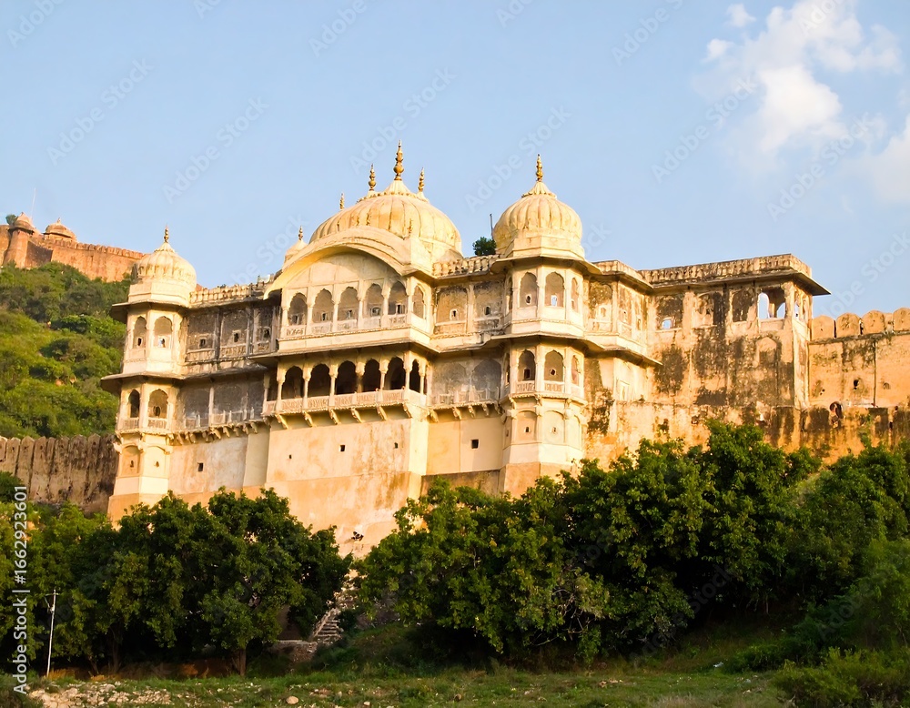Fototapeta premium Ancient palace nestled in hills