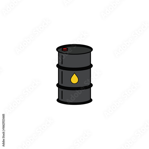 Oil barrel icon logo flat vector design