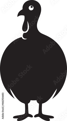 Silhouette of a Turkey Bird Animal Poultry Farm Fowl Vector Illustration