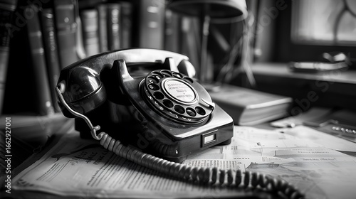 old phone with a black background