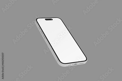 Mobile phone white mockup