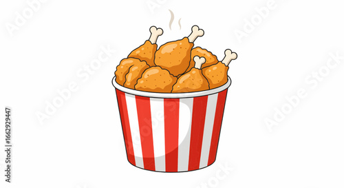 Delicious Fried Chicken Bucket Crispy, Golden, and Ready to Enjoy!