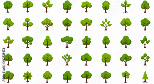 Nature's Variety 36 Green Tree Icons