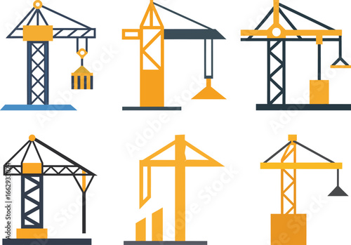 Modern Engineering & Industrial Crane Symbols