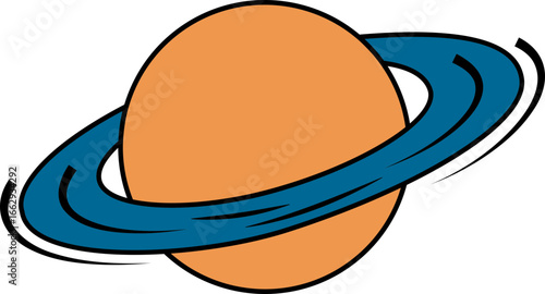 Planet Saturn silhouette icon. Planet Saturn with planetary ring vector icons isolated on transparent background. Cosmos and astronomy planet vector illustration.