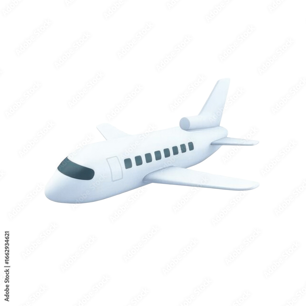 Obraz premium Airplane emoji illustration representing air travel and aviation in a simple and clear graphic design