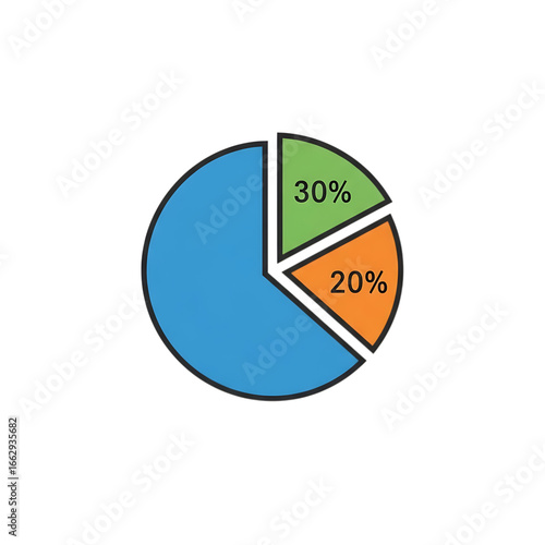 Pie chart showing 30 and 20 segments isolated on transparent background Free Download Pie chart showing 30 and 20 segments isolated on transparent background - GFXLoad