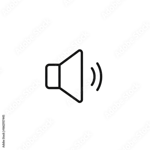 Speaker icon for sound and volume isolated on transparent background