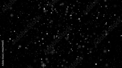 Animation of falling snowflakes