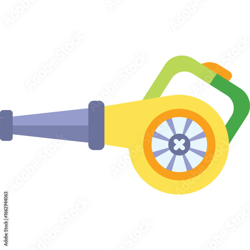 Leaf Blower Vector Flat Illustration