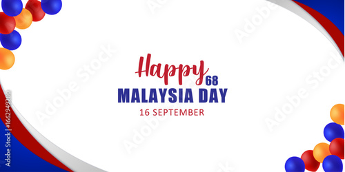 happy malaysia day 16 september banner background