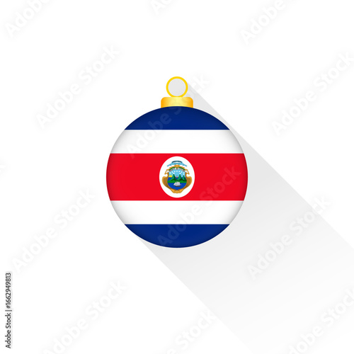 Costa Rica National Flag Christmas Decoration. Free Download Costa Rica National Flag Christmas Decoration. - GFXLoad