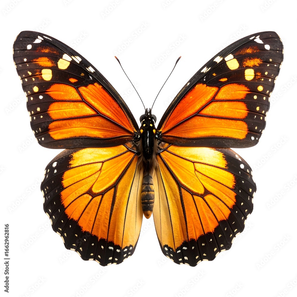 Fototapeta premium Monarch butterfly, vibrant orange