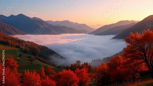 sunrise in the mountains