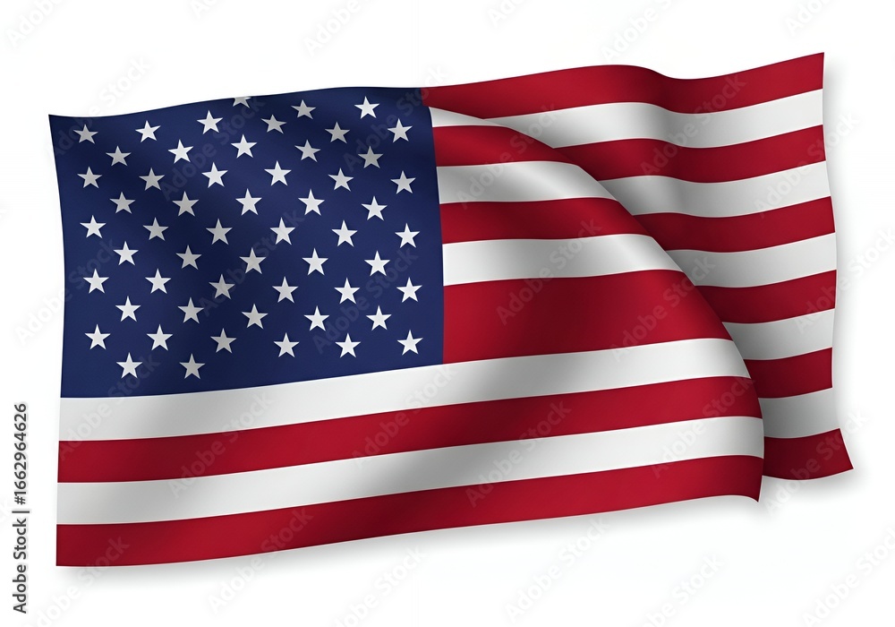 Obraz premium Show your American pride with this vibrant waving flag, perfect for celebrating freedom and independence