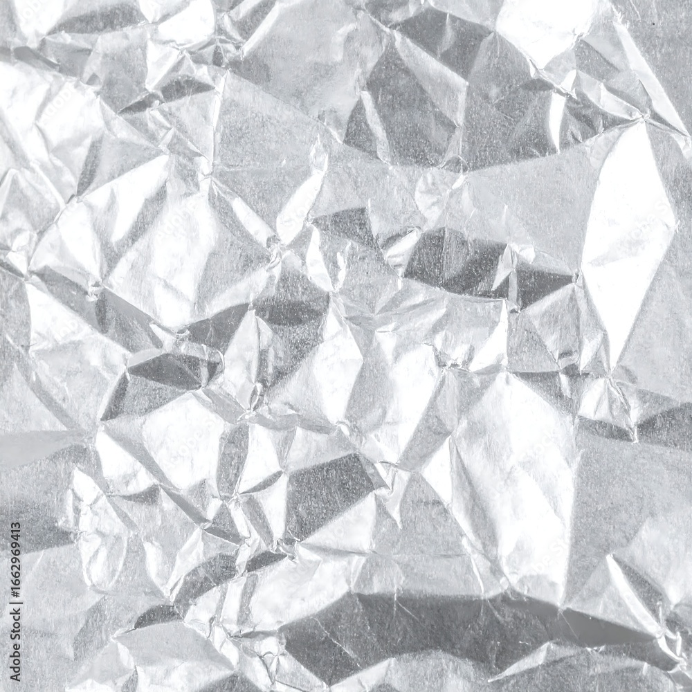 Naklejka premium Crumpled aluminum foil texture (1)