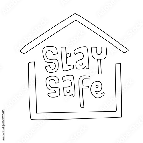 stay safe sign icon