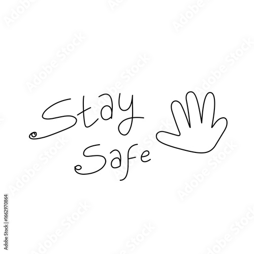 stay safe sign icon