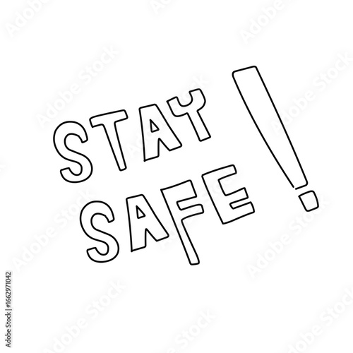 stay safe sign icon