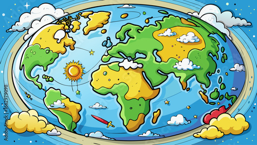 Planet Earth with clouds, Europe and part of Asia and Africa - Pianeta Terra con nuvole, Europa e parte di Asia e Africa