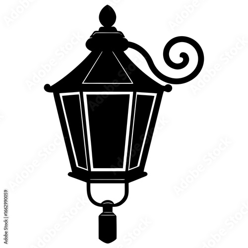 street lamp isolated on white