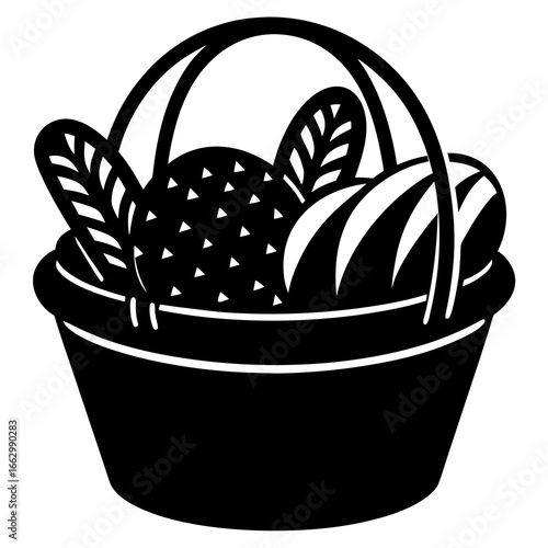 easter egg in a basket