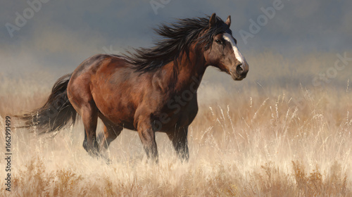 wild horse running free wild mammals