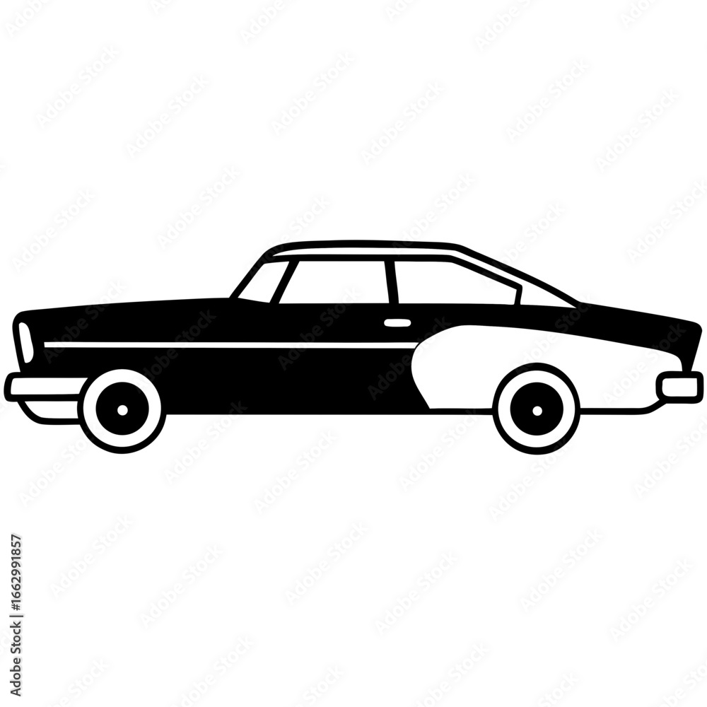 Fototapeta premium retro car isolated on white