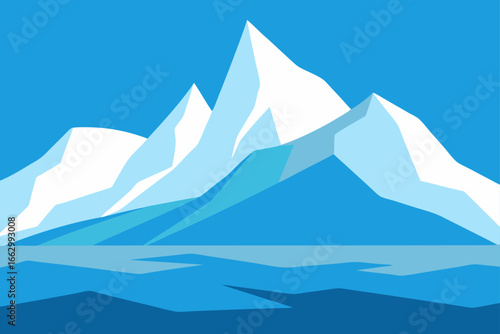 mountain landscape vector illustration