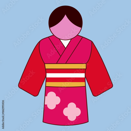 vector illustration of japanese geisha