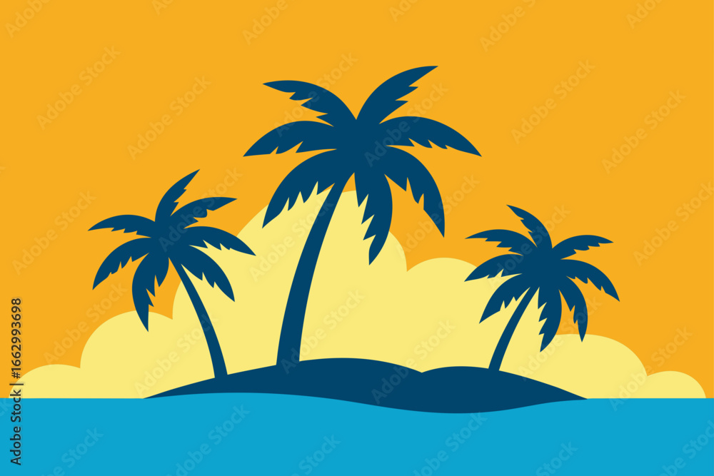 Fototapeta premium palm trees on the beach