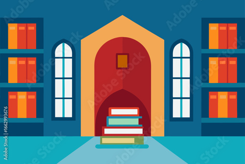 illustration of a wooden house