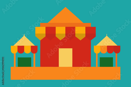 vector illustration of an old house