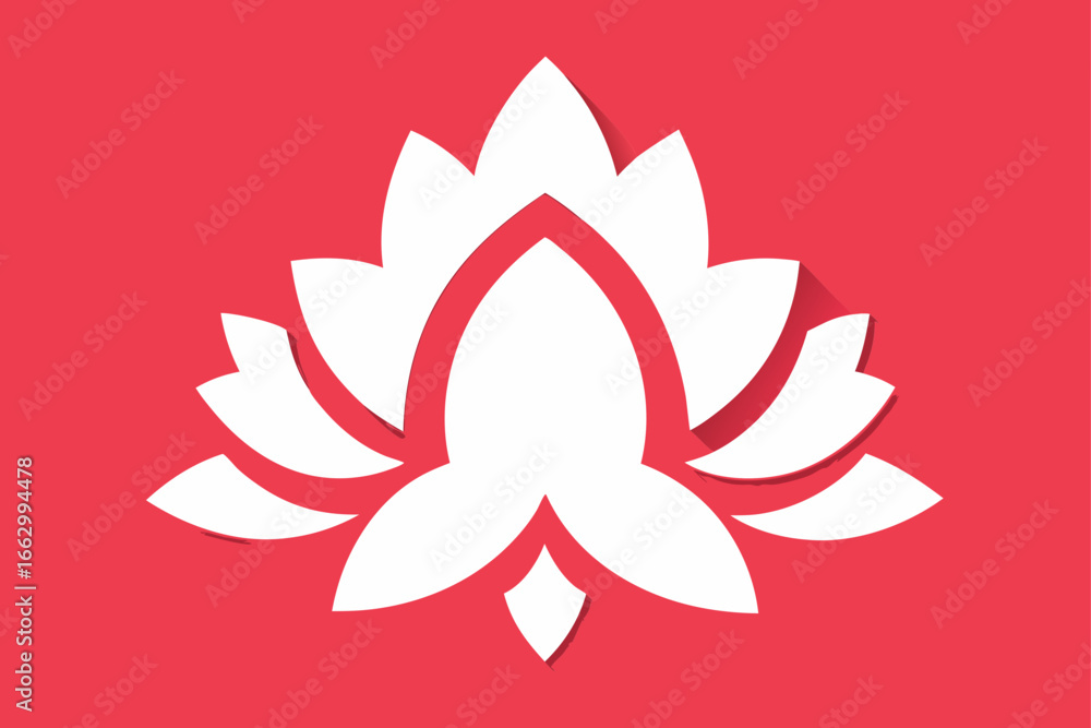 Obraz premium red flower icon