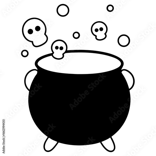 cauldron with fire