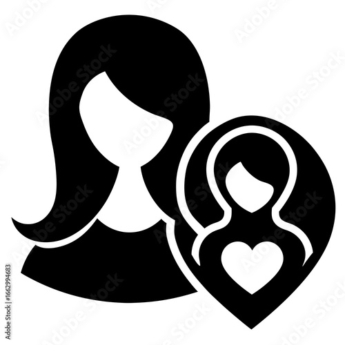 silhouette of a couple with heart