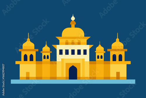 taj mahal vector illustration
