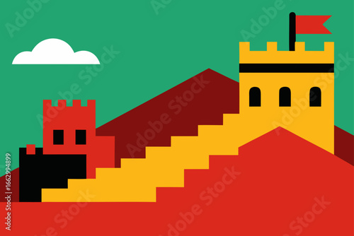 vector illustration of a castle
